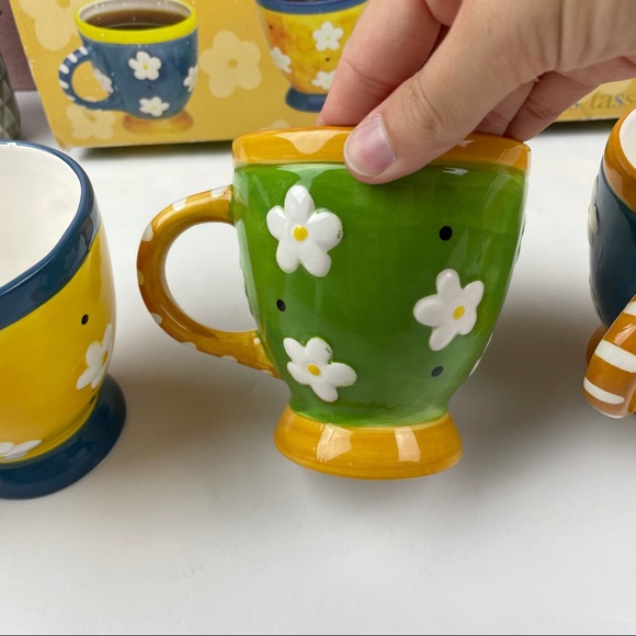 Tea Time Floral Mugs And Caddies New Set Of 4 - Picture 5 of 9